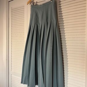 Mr Larkin Pleated Skirt Baby Blue Long Maxi Small